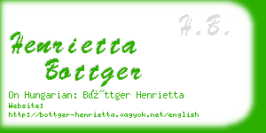 henrietta bottger business card